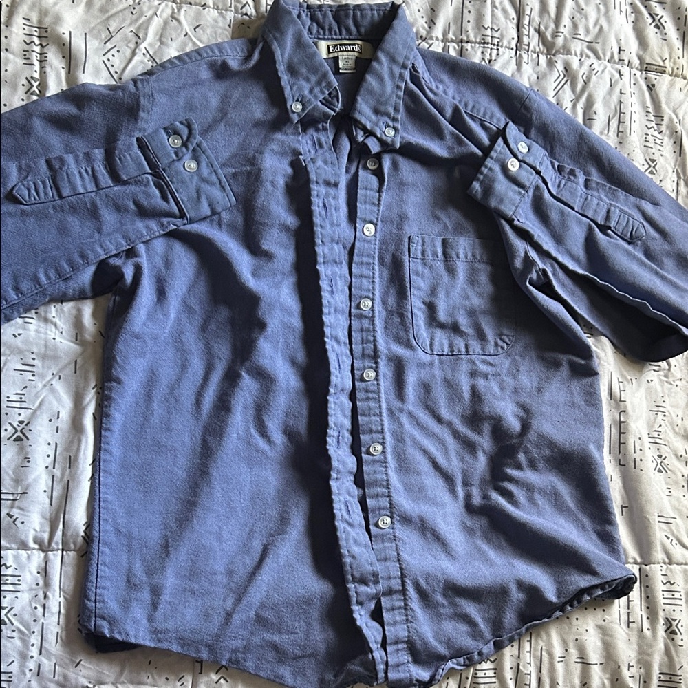 Blue Button-Up Shirt